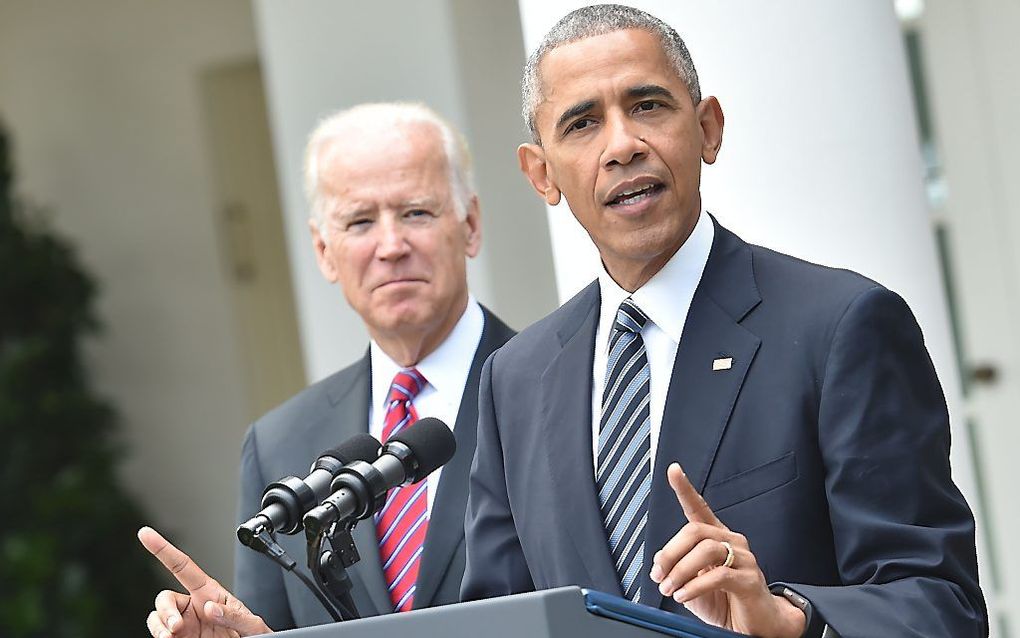 Barack Obama en vicepresident Joe Biden. beeld AFP