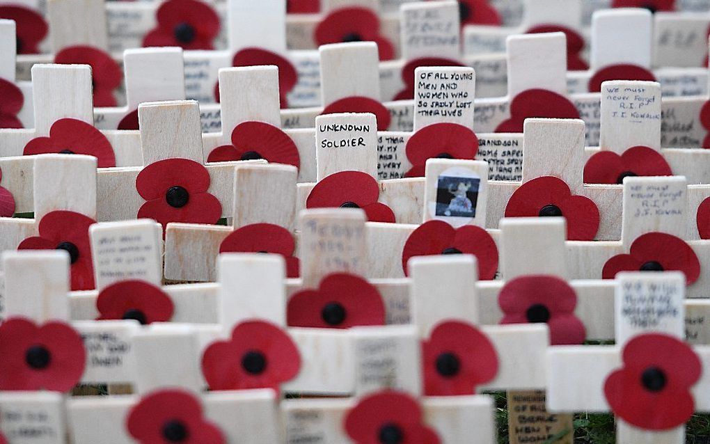 Kruizen voor Westminster Abbey in Londen. beeld EPA