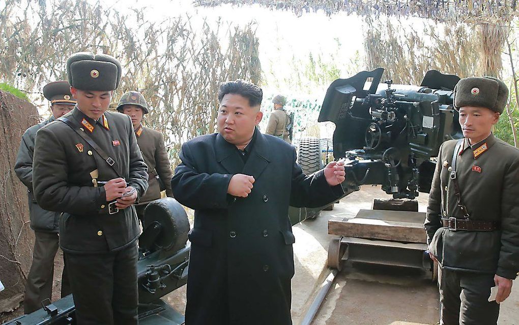 De Noord-Koreaanse dictator Kim Jong-Un. beeld AFP