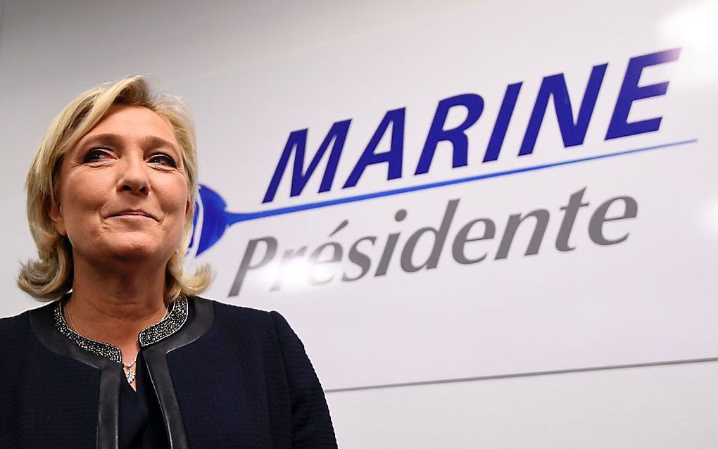 Marine Le Pen van het populistische Front National (FN) is presidentskandidaat in Frankrijk. beeld EPA