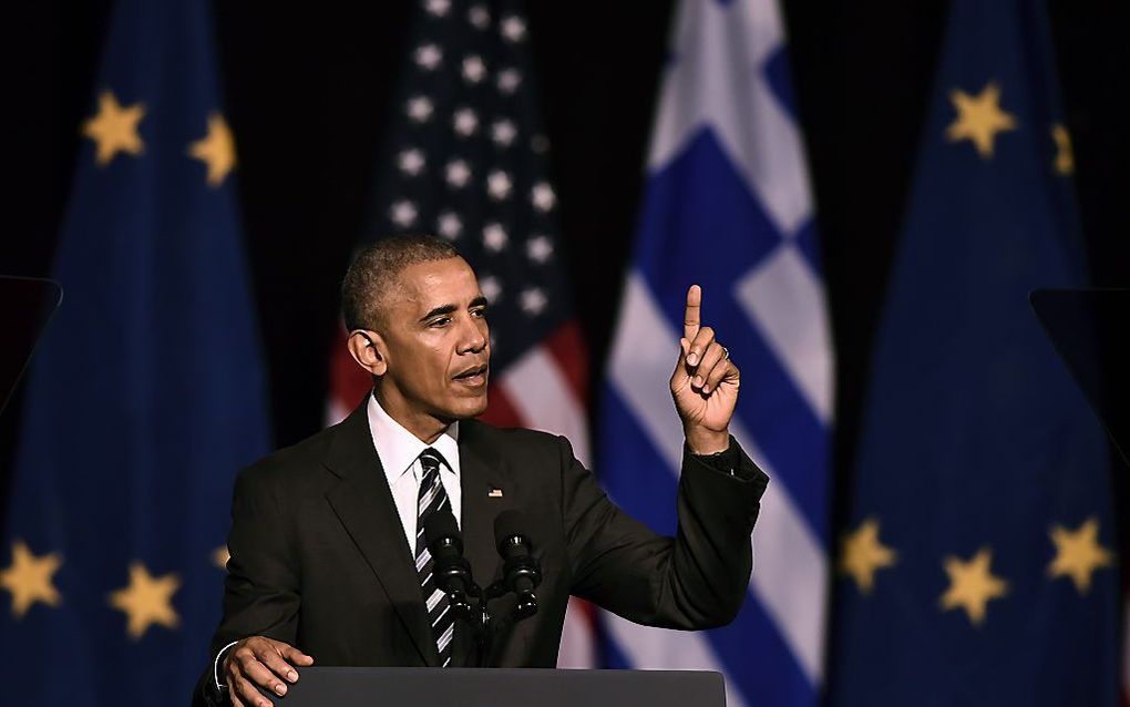 Vertrekkend president Barack Obama van de Verenigde Staten. beeld AFP