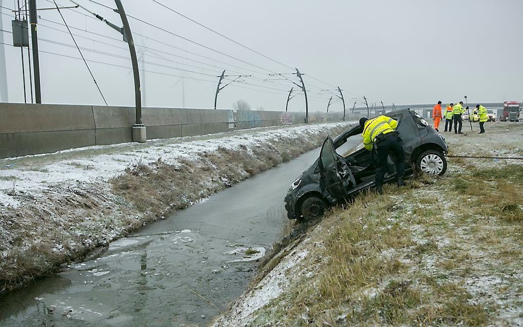 De auto van de man uit Ochten. beeld ANP