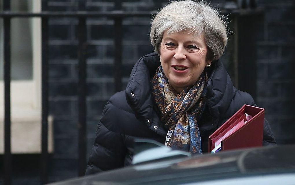 De Britse premier Theresa May. beeld AFP