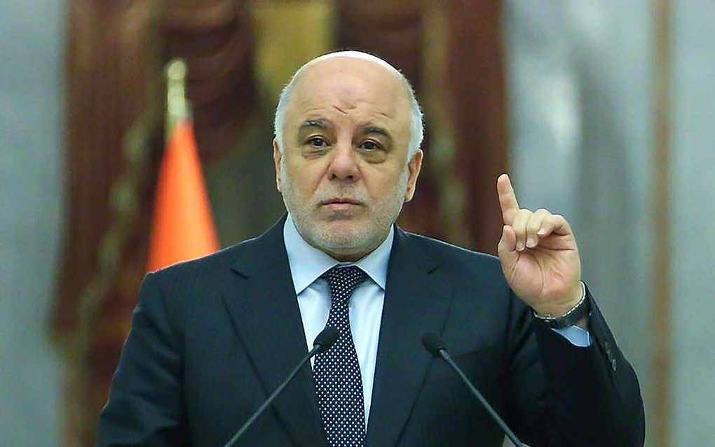 Premier Haider al-Abadi. beeld AFP