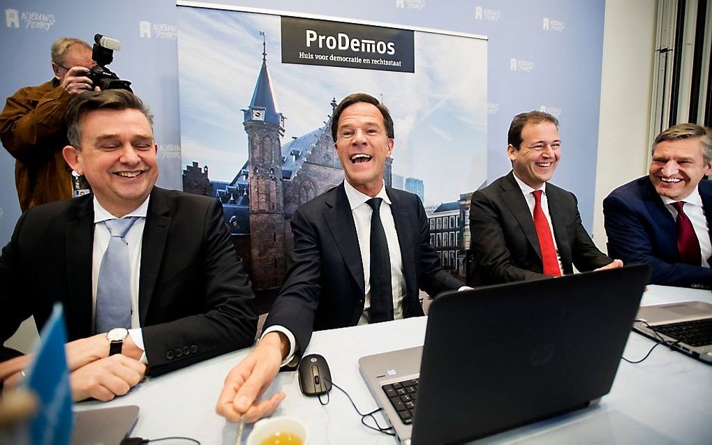 Premier Rutte heeft na zijn eigen partij het meeste affiniteit met de SGP, zo bleek na het invullen van de StemWijzer. beeld ANP