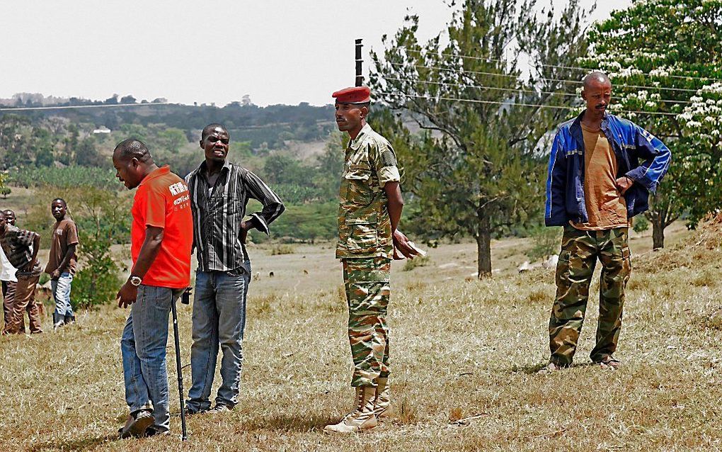 Rebellen op een militaire basis in Congo. beeld AFP