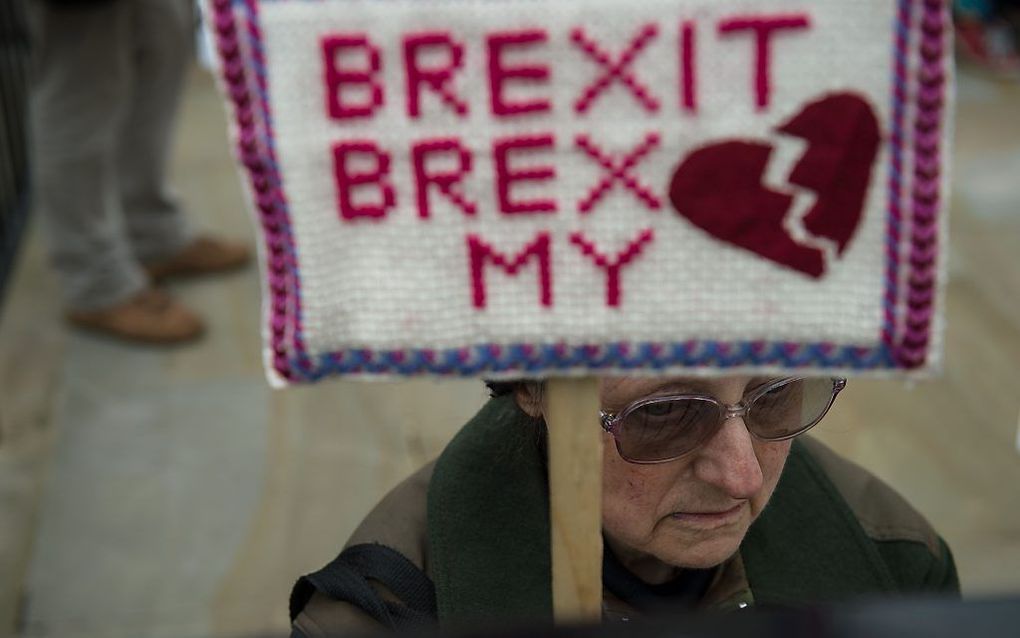 Een protest tegen Brexit. beeld AFP