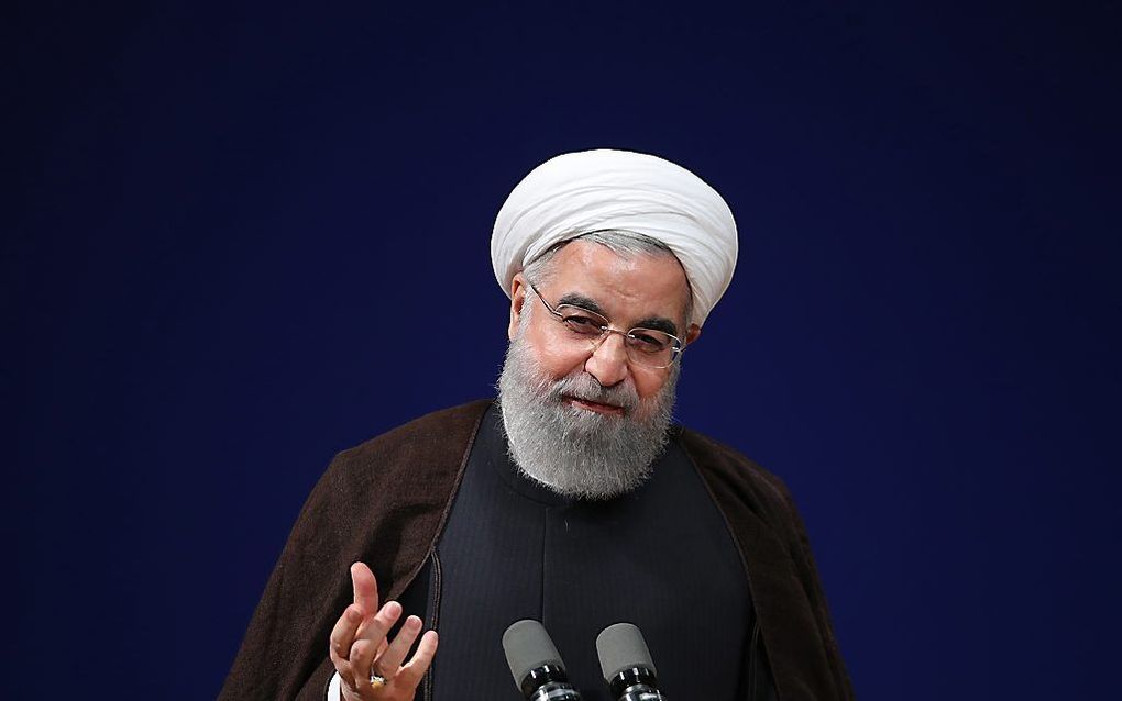 De Iraanse president Hassan Rohani. beeld AFP