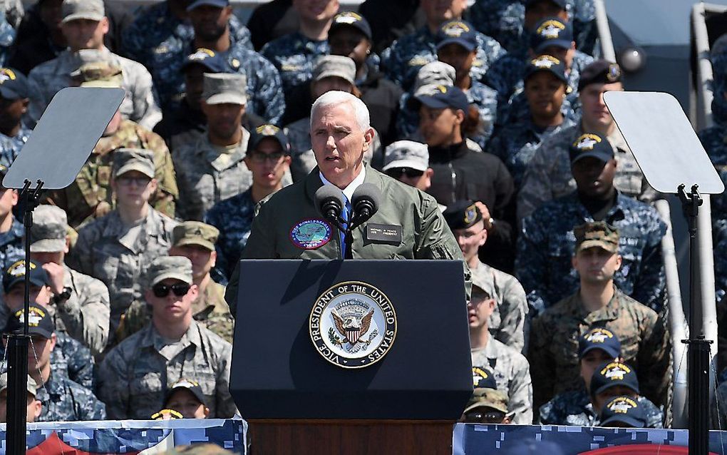 Pence in Japan. beeld AFP