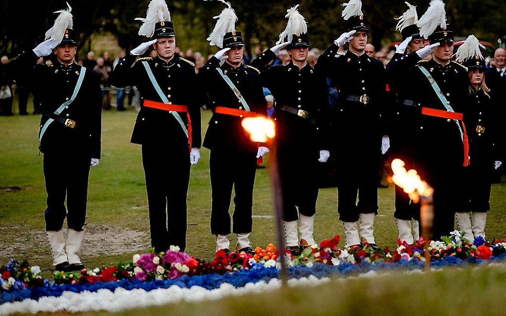 Dodenherdenking op de Waalsdorpervlakte. beeld ANP