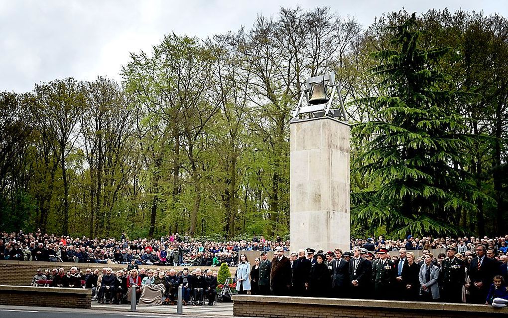 De Nationale Militaire Dodenherdenking op de Grebbeberg. beeld ANP, Piroschka van de Wouw