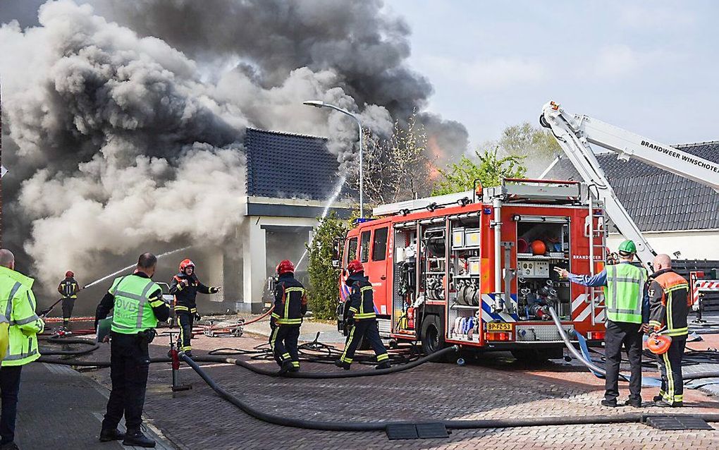 Brand in Winschoten. beeld ANP, Ginopress