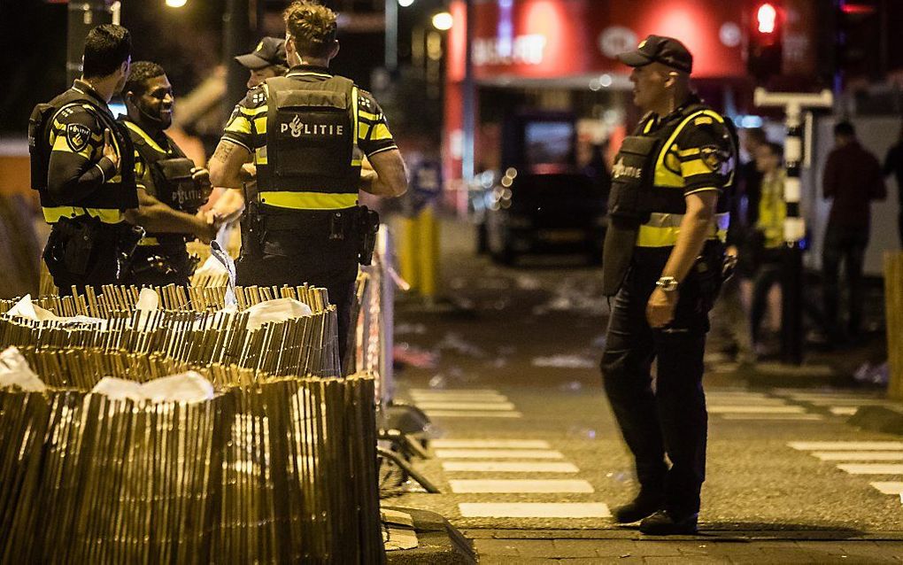 Er was in Eindhoven een grote politiemacht op de been. beeld ANP