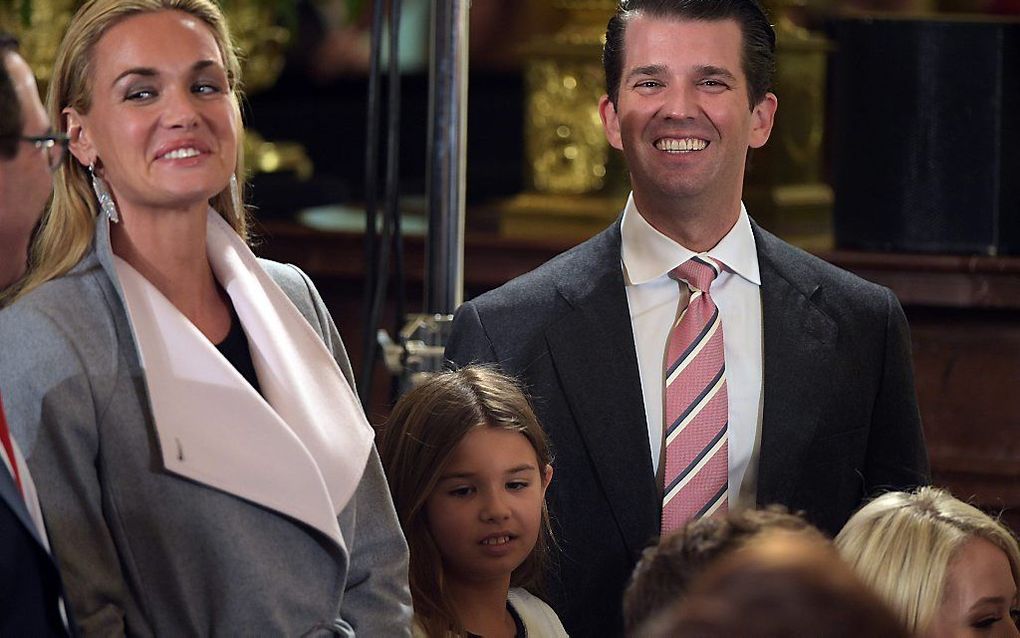 Donald Trump jr. en zijn vrouw Vanessa Kay Haydon. beeld AFP