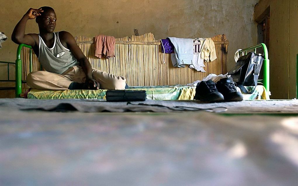 Een Oegandese jongen die vocht voor de rebellengroep “Verzetsleger van de Heer”. beeld AFP