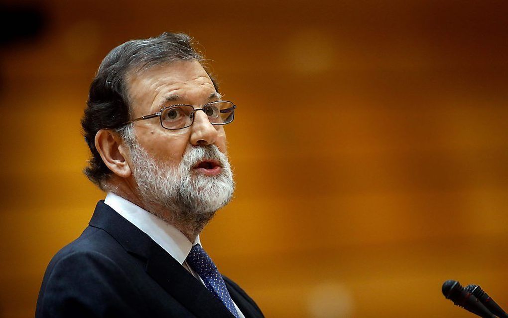 De Spaanse premier Mariano Rajoy. beeld AFP