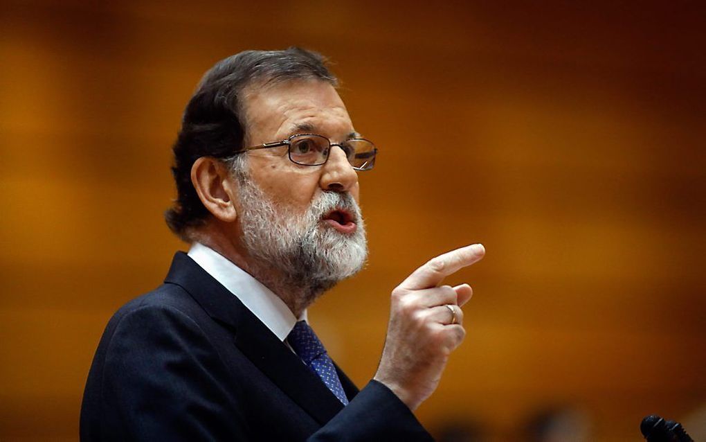 De Spaanse premier Mariano Rajoy. beeld AFP