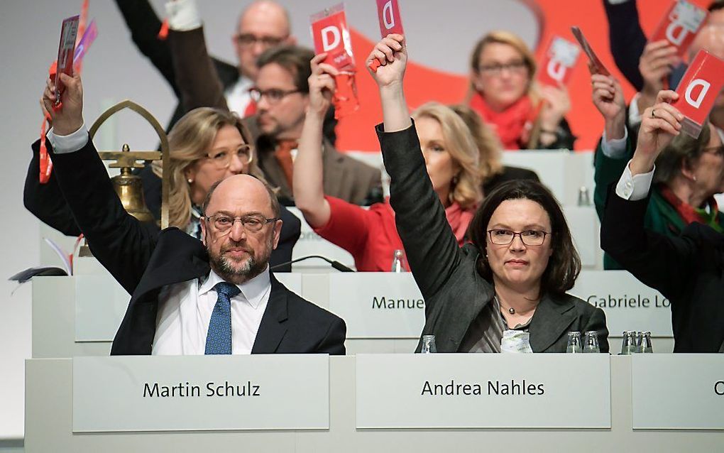 Partijcongres van de SPD. beeld EPA