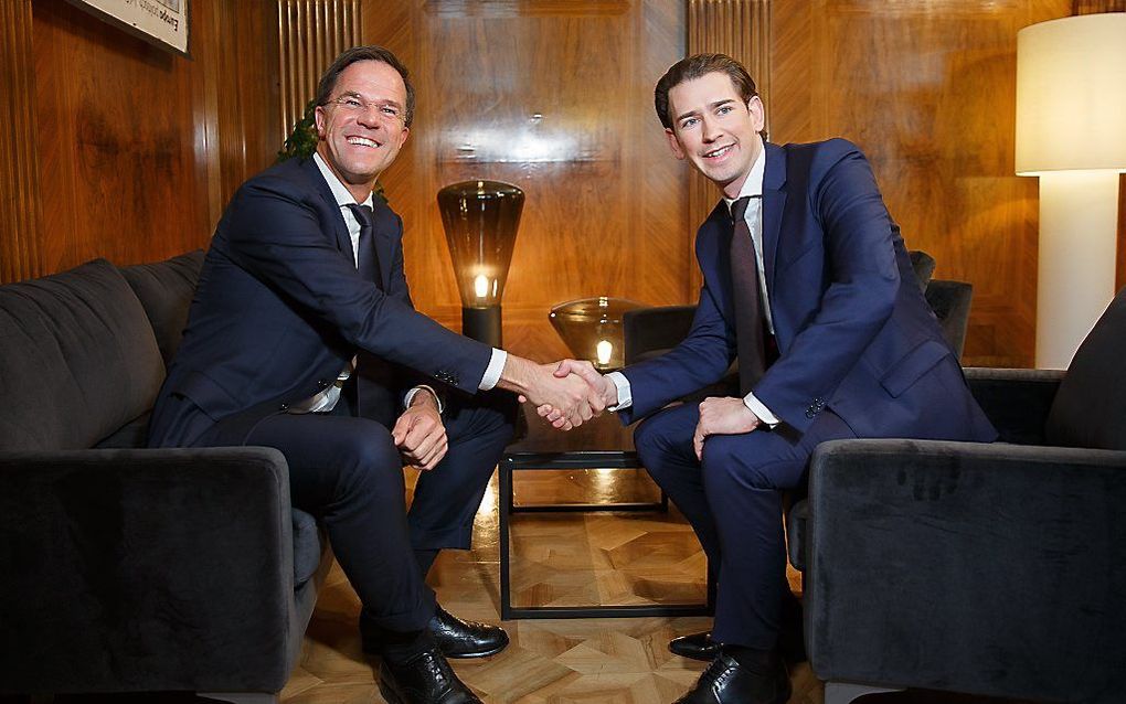 Rutte en Kurz. beeld EPA