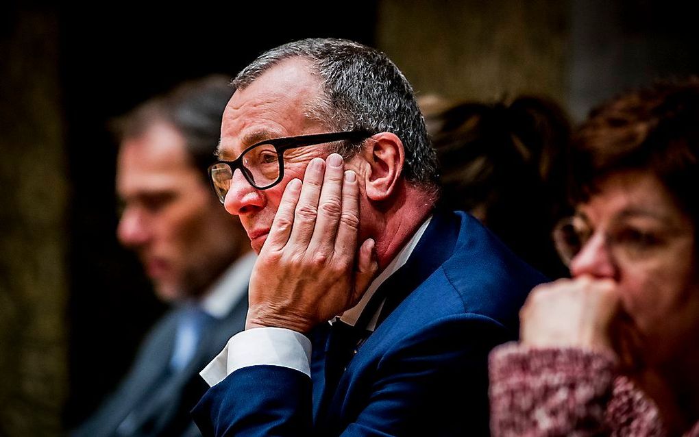 Nationaal Coordinator Groningen Hans Alders tijdens het debat in de Tweede Kamer over de gaswinning in Groningen. beeld ANP