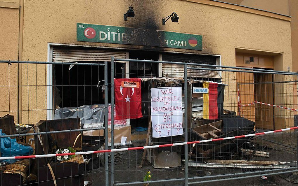 Een anti-Turkse aanslag in Berlijn, eerder deze maand. beeld AFP