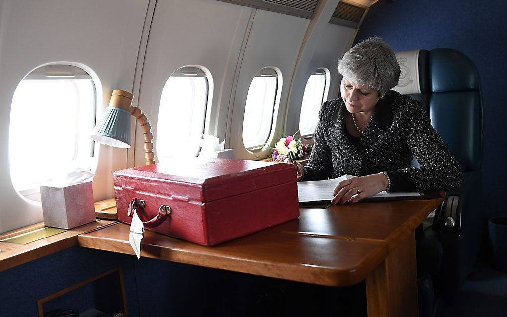 De Britse premier May. beeld AFP