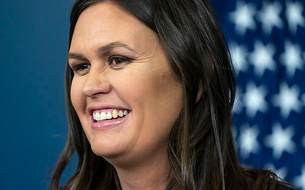 Sarah Sanders. beeld EPA