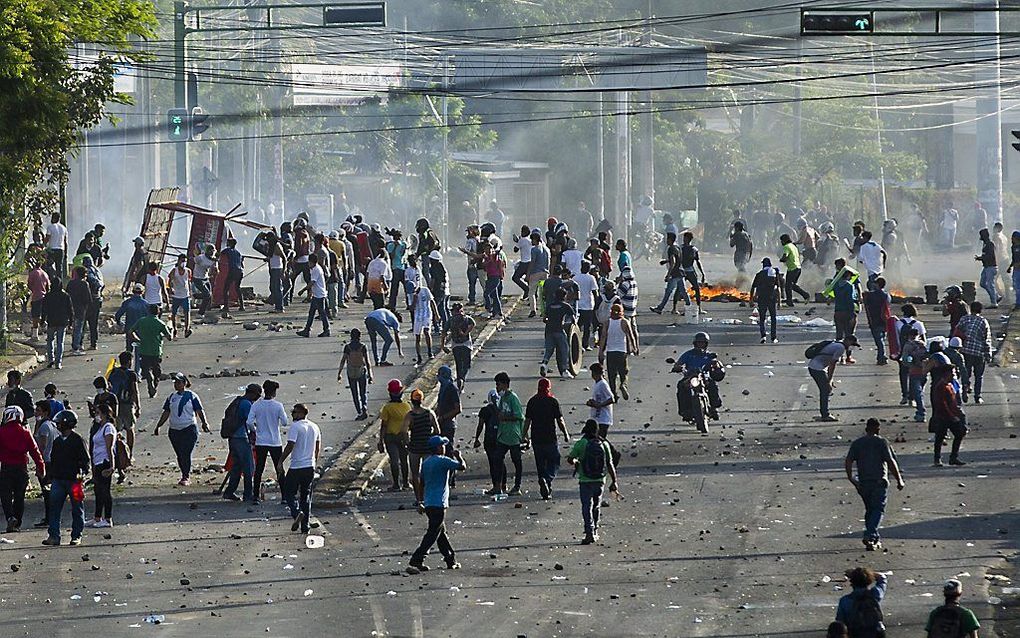 Protesten in Managua. beeld EPA