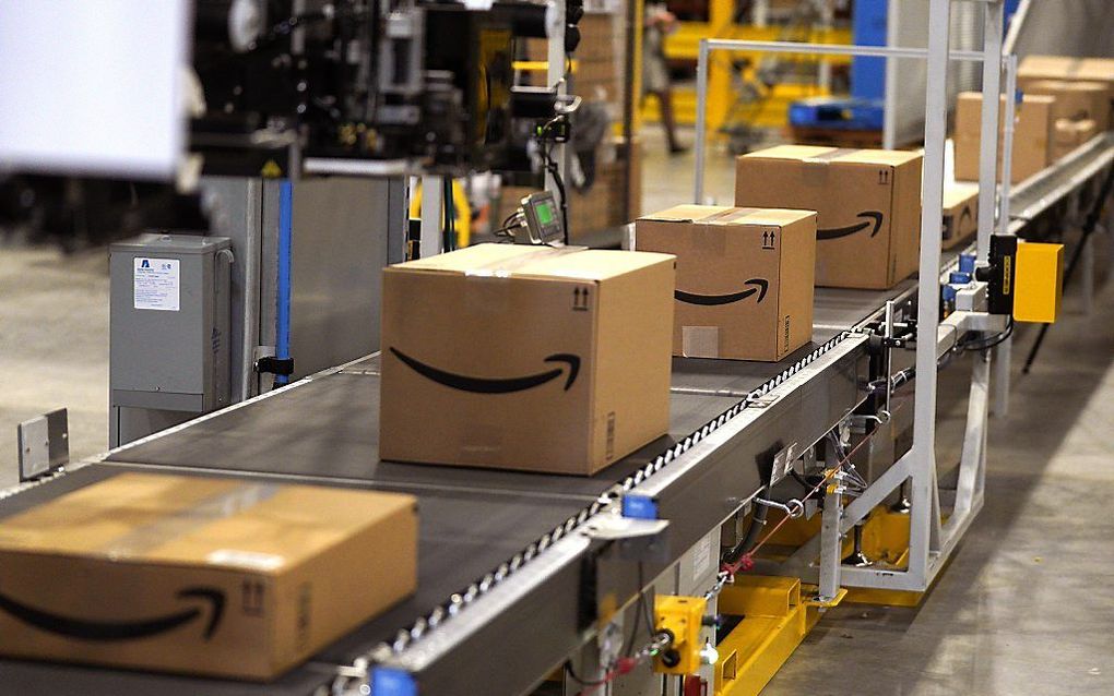 Distributiecentrum van Amazon in de VS. beeld AFP