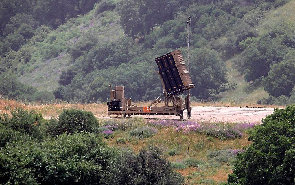 Israëlische luchtverdedigingsraketten op de Golan. beeld AFP