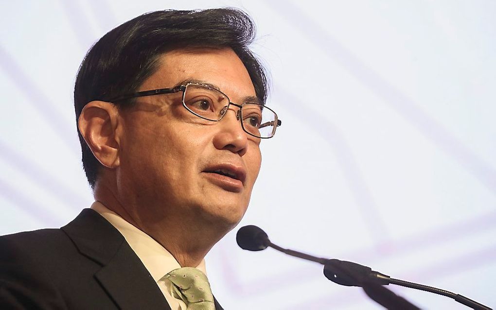 De Singaporese minister van Financiën, Heng Swee Keat, die onlangs op bezoek was in Nederland. beeld EPA, Wallace Woon