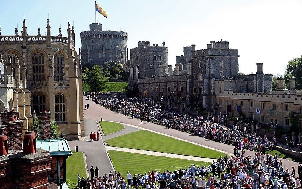 Gasten rond Windsor Castle. beeld AFP