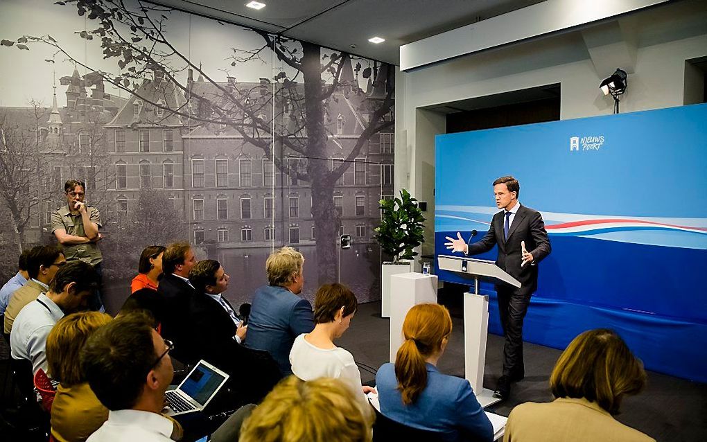 Premier Rutte reageert op de uitkomst van het MH17 onderzoek na afloop van de wekelijkse ministerraad. beeld ANP