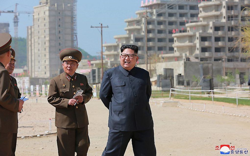 De Noord-Koreaanse dictator Kim Jong-un. beeld EPA