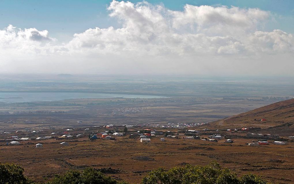 Blik vanaf de Golan op Syrisch grondgebied. beeld AFP