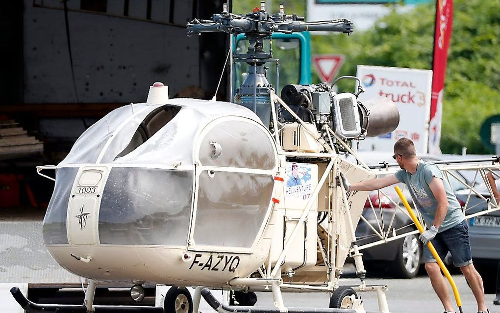 De helikopter waarmee Faïd vermoedelijk is ontsnapt. beeld EPA