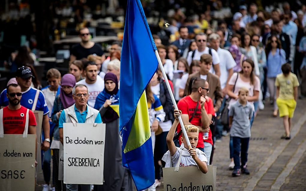 Herdenking van de genocide in Sebrenica. beeld ANP