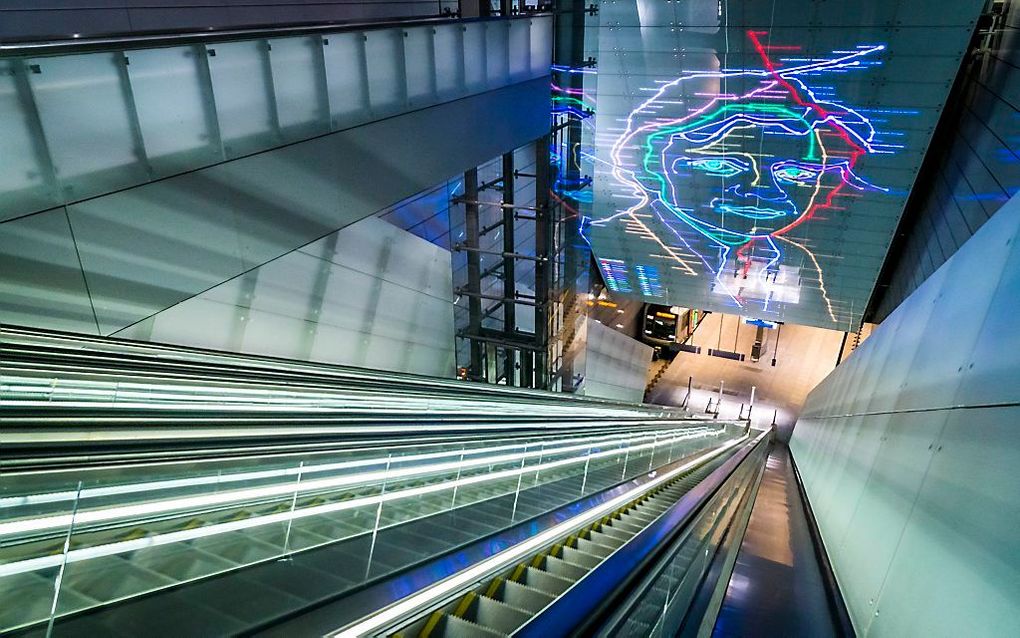 Station Vijzelgracht van de Amsterdamse Noord-Zuidlijn. Brandweerdeskundigen waarschuwen voor onveilige Amsterdamse tunnels. beeld ANP, Lex van Lieshout