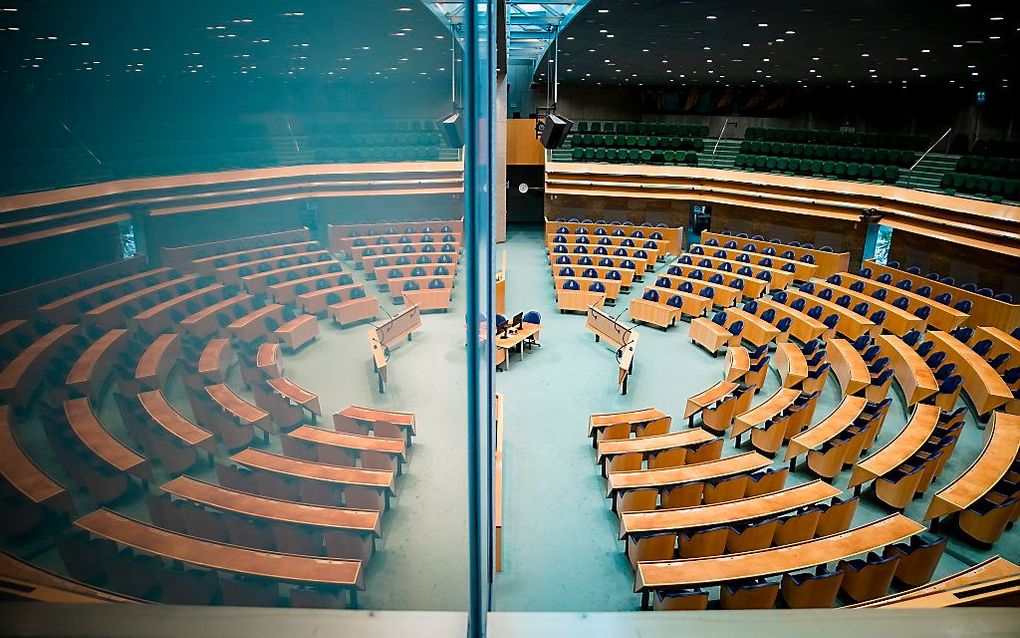 De plenaire zaal van de Tweede Kamer. beeld ANP