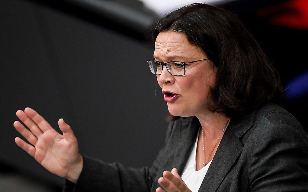 Andrea Nahles. beeld EPA