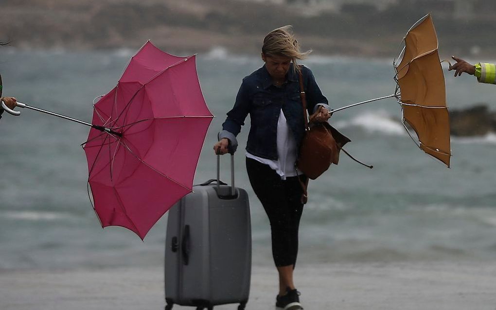 Griekenland zet zich schrap voor de komst van de zware herfststorm Zorba. beeld EPA