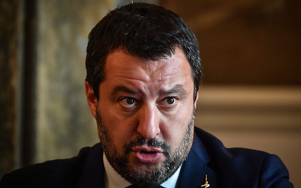 Matteo Salvini, de Italiaanse minister van Binnenlandse Zaken. beeld AFP