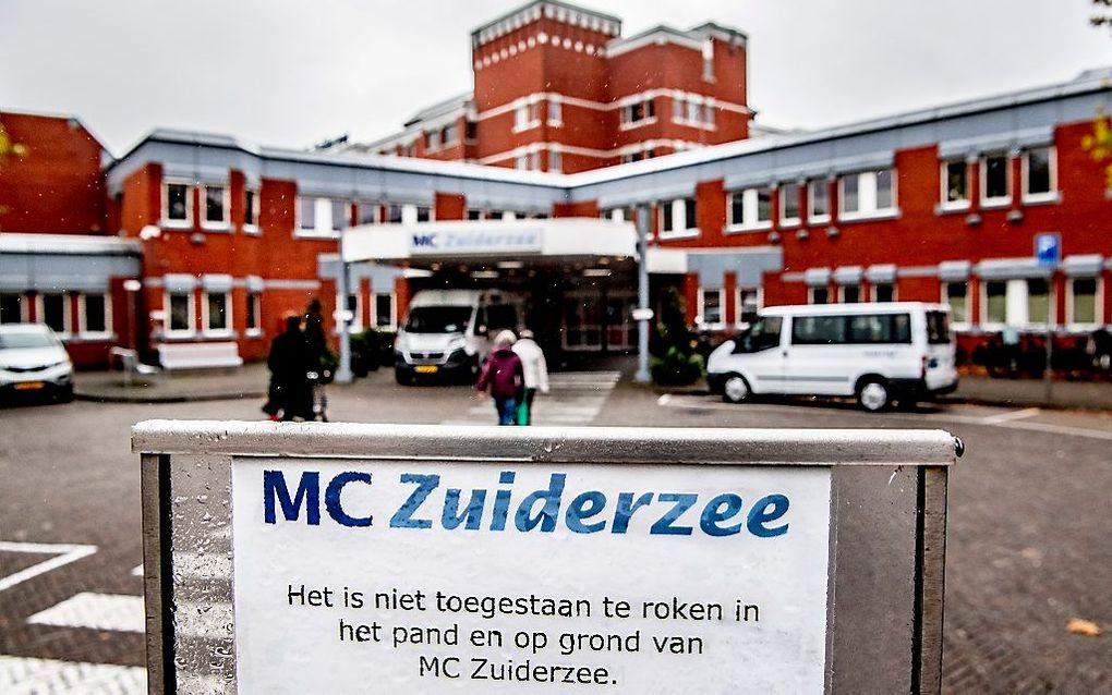 Exterieur van MC Zuiderzee (Zuiderzeeziekenhuis), dat vorig jaar failliet ging. Terugkeer van 24 uurszorg is niet mogelijk, bleek vrijdag uit het eindadvies van een toekomstverkenner. beeld ANP, Robin Utrecht