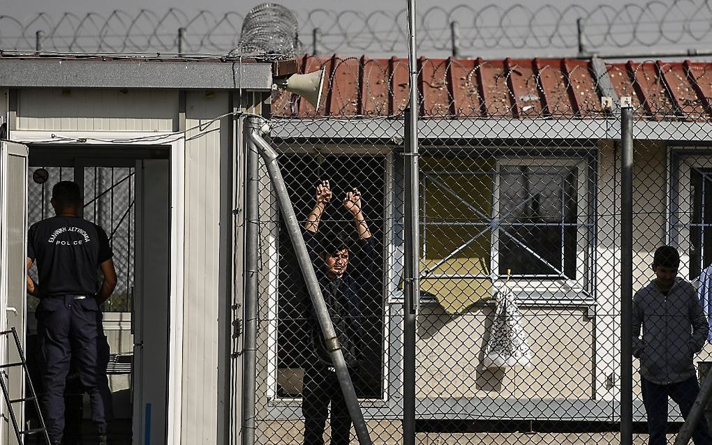 Detentiecentrum in Fylakio vlak bij de Turkse grens. beeld AFP