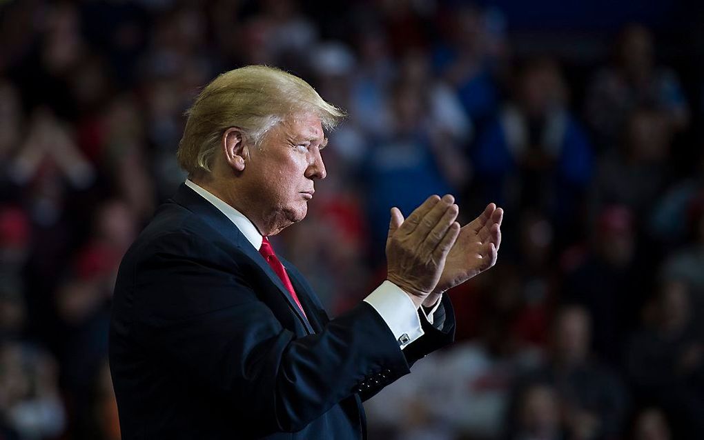 Trump in Cape Girardeau. beeld AFP