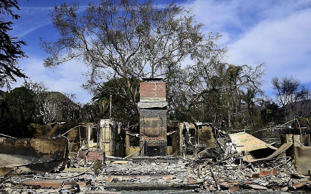 De bosbrand in Californië heeft 7000 woningen verwoest. beeld AFP