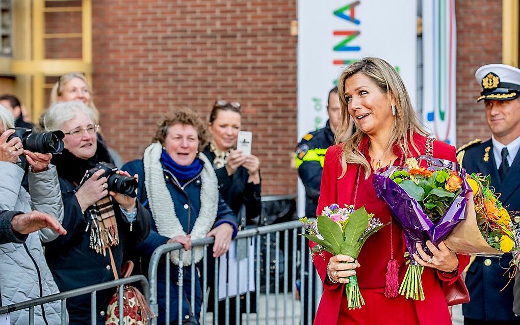 Koningin Máxima bezocht een conferentie over duurzaam ondernemen in de Utrechtse Werkspoorkathedraal. beeld ANP, Robin Utrecht