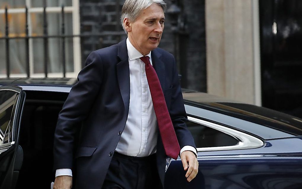 De Britse minister van Financiën, Philip Hammond. beeld AFP