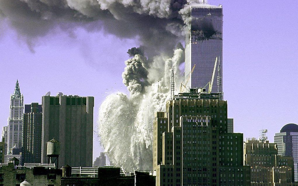 Een voorbeeld van een complottheorie is dat de Israëlische geheime dienst de Twin Towers in New York zou hebben opgeblazen. beeld AFP PHOTO, Helene Seligman