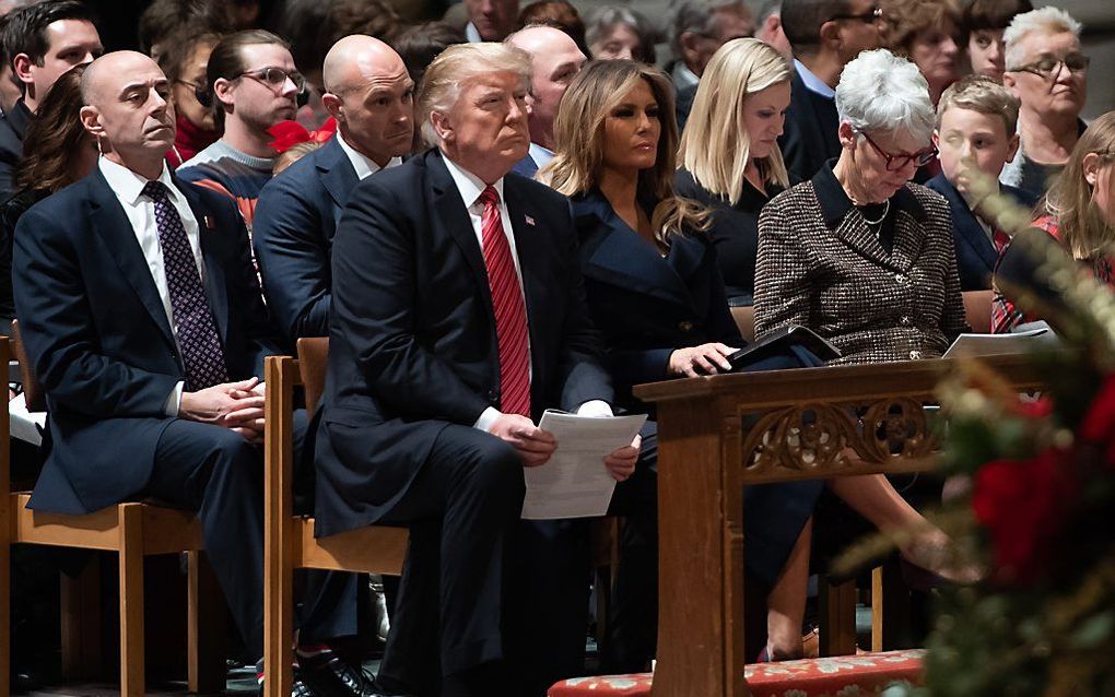 De Amerikaanse president Donald Trump en first lady Melania Trump. beeld AFP